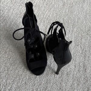 Rock & Republic Black Lace-Up Heels